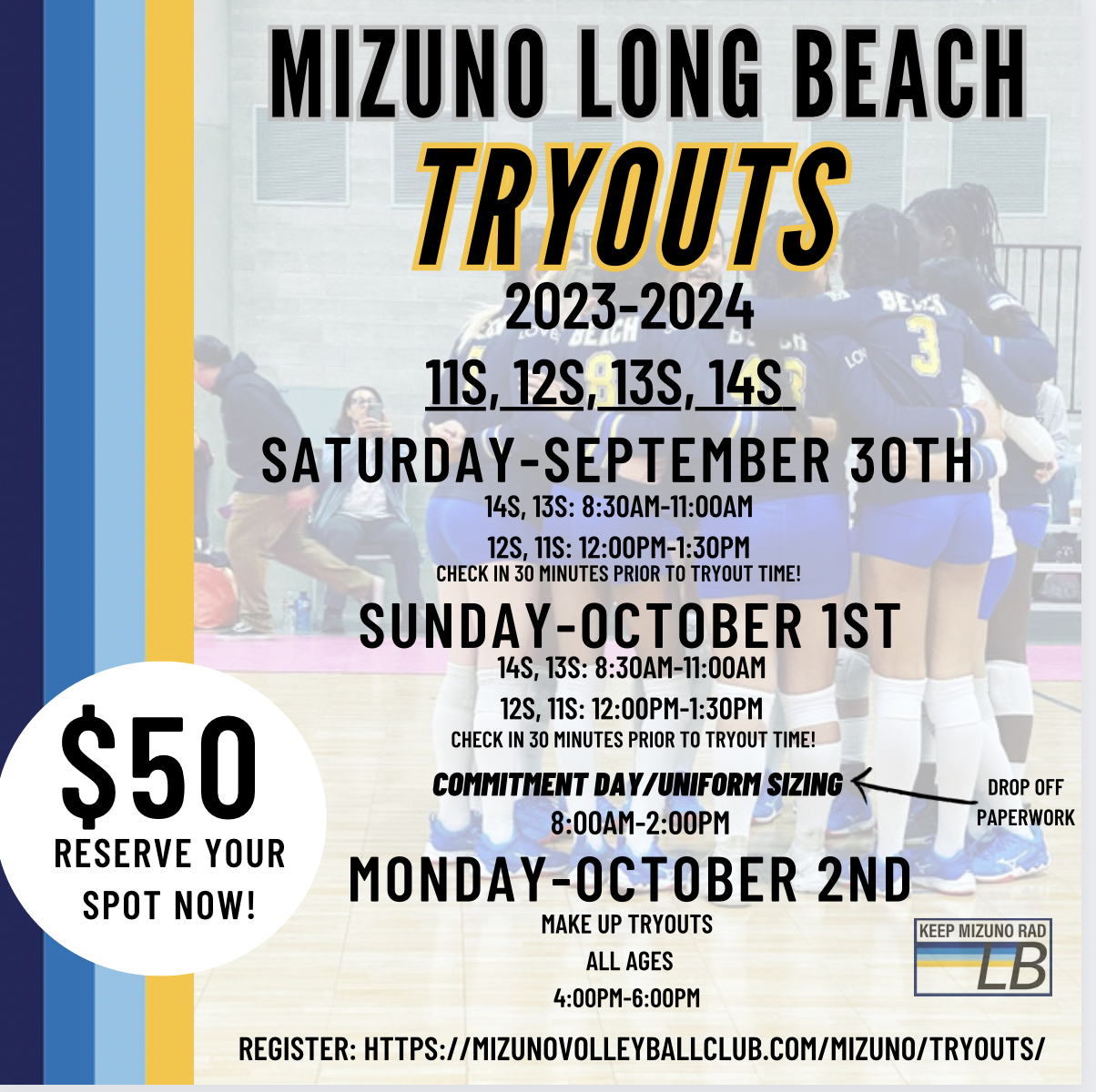 Mizuno long beach volleyball deals club schedule